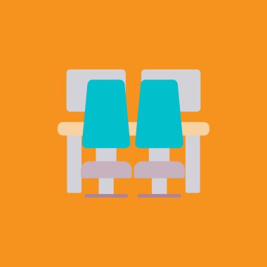 Düz dizaynlı otobüs simgesi beyaz arkaplanda izole edildi. seyahat sembolü çizimi