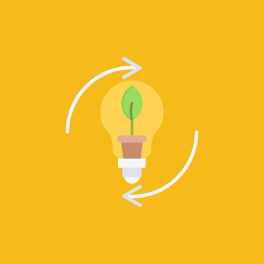 Ampul ve çiçek simgesi