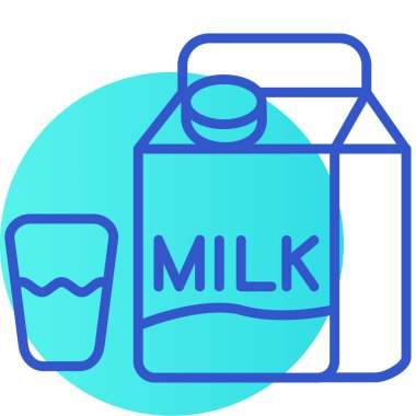Süt. Web simgesi basit illüstrasyon