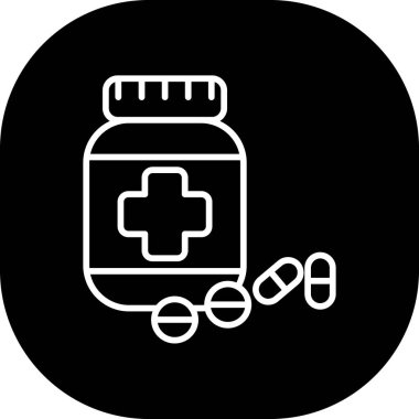 Vektör tıp şişe ICO