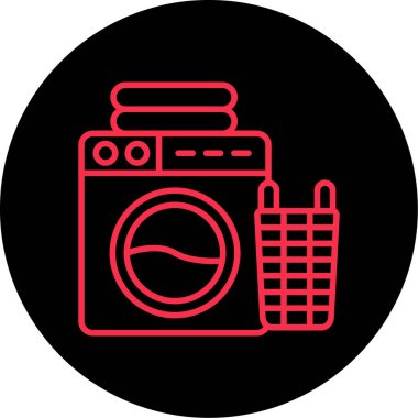 Modern B 'nin vektör illüstrasyonu çamaşır ikonundan yoksun