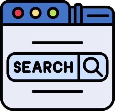 Arama simgesi vektör illüstrasyonu