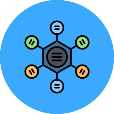 Molekül. Web simgesi basit illüstrasyon