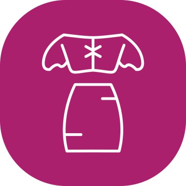 Kıyafetler. Web simgesi vektör illüstrasyonu