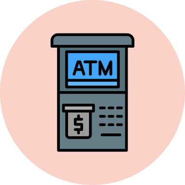 atm simge vektör illüstrasyonu