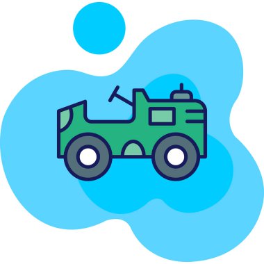 Traktör. Web simgesi basit illüstrasyon