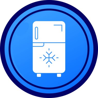 Buzdolabı simgesi, vektör çizimi