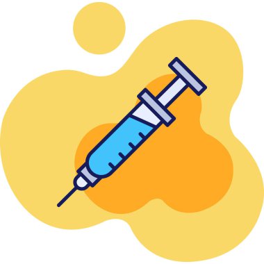 Şırınga simgesi, vektör illüstrasyonu basit tasarım