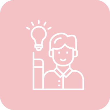 Ampulü olan bir adamın vektör çizimi