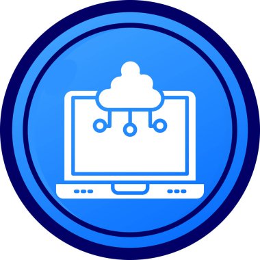 Bulut hesaplama vektör simgesi modern basit tasarım illüstrasyonu