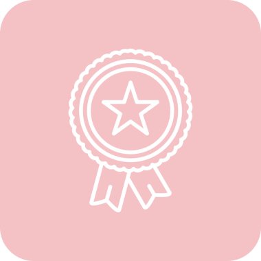 rozet web simgesi vektör illüstrasyonu