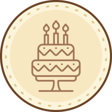 Doğum günü pastası. Basit tasarım