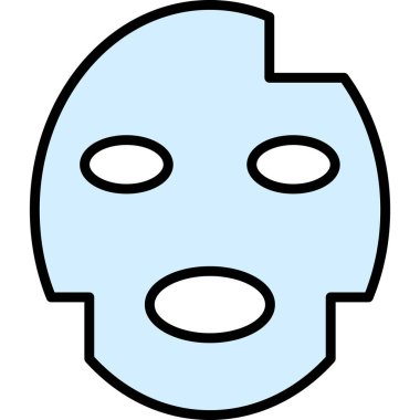 yüz maskesi simgesi, vektör illüstrasyonu beyaz arkaplanda izole edildi