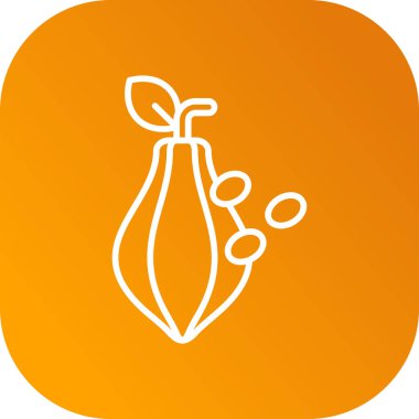 Eşsiz Armut Vektör Satırı Simgesi