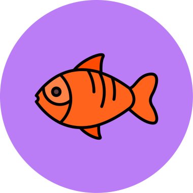 Balık. Web simgesi basit illüstrasyon