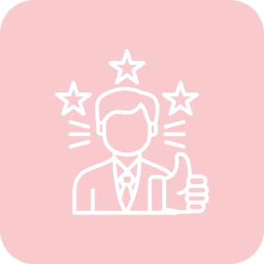 Müşteri derecelendirme renk simgesi, vektör illüstrasyonu