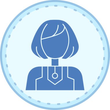 kadın simge vektör illüstrasyonu