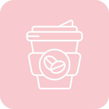 Kahve simgesinin vektör illüstrasyonu