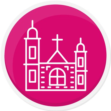 Kiliseye. Web simgesi basit illüstrasyon