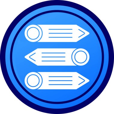 Bir yol simgesinin vektör illüstrasyonu