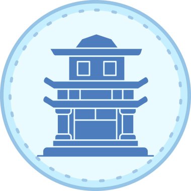 Japon tapınak vektör simgesi