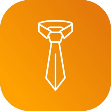 Beyaz arkaplanda çizgi kravat simgesi izole edildi. Kravat ve kravat bezi sembolü. Renkli taslak konsepti. vektör