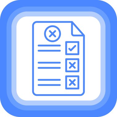 Kontrol listesi. Web simgesi basit illüstrasyon