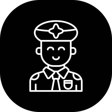 Polis memuru simgesinin vektör illüstrasyonu