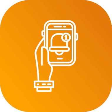 Cep telefonu simgesinin vektör illüstrasyonu