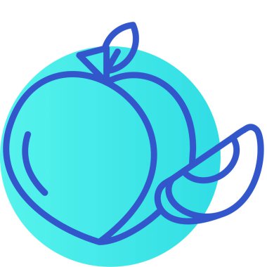 Elma. Web simgesi basit illüstrasyon