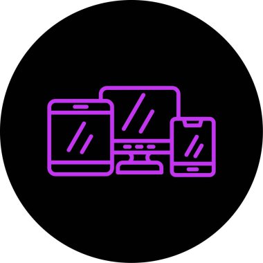 vektör illüstrasyonu, akıllı telefon basit simgesi