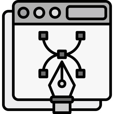sunucu vektör simgesi modern basit illüstrasyon