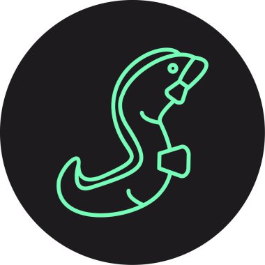 Çizgi Solucanı simgesi beyaz arkaplanda izole edildi. Balık oltası. Renkli taslak konsepti. Vektör.