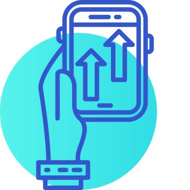 Akıllı telefon simgesinin vektör taşınabilir illüstrasyonu