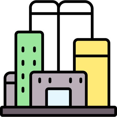 Bina. Web simgesi basit illüstrasyon