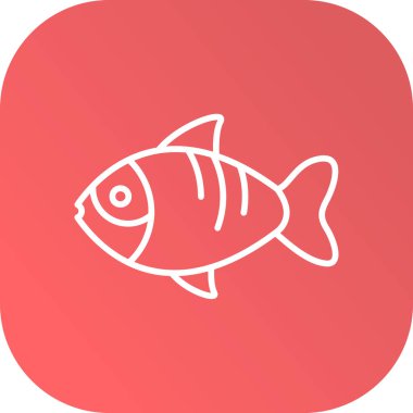 Balık. Web simgesi basit illüstrasyon