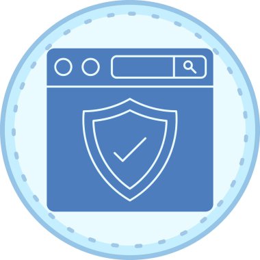 Basit web simgesi, güvenlik illüstrasyonu