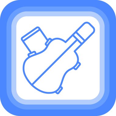 Mavi kalbin vektör çizimi