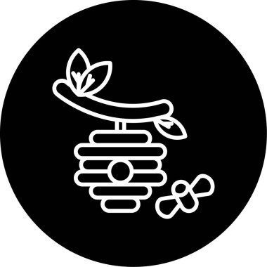 Bir ağaç simgesi, çizgi vektörü