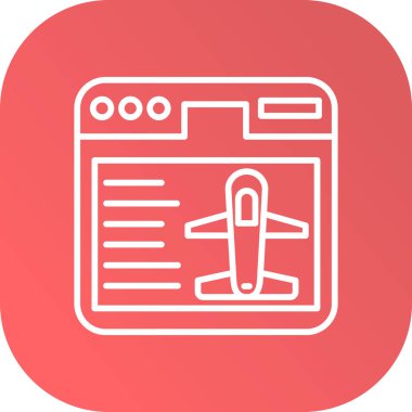 vektör hava seyahat simgesi, basit illüstrasyon