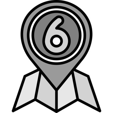 Harita işaretleyici simgesi. Moda düz vektör tarzı. beyaz arkaplan.