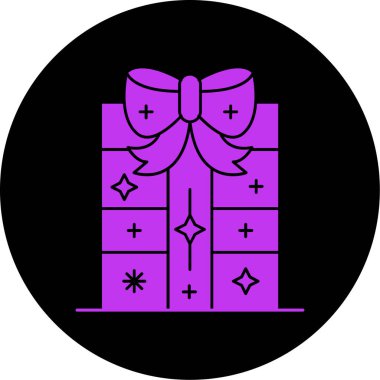 kutu hediye simgesi, basit vektör illüstrasyonu