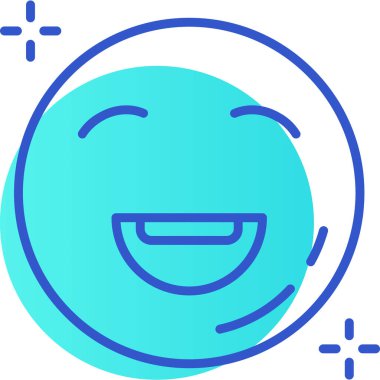 Mutlu yüz simgesi, vektör çizimi