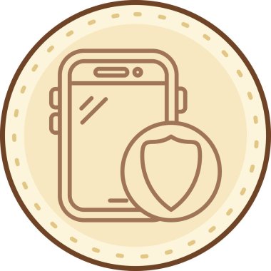 Kalkan. Web simgesi basit illüstrasyon