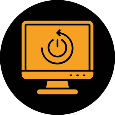 Bilgisayar simgesinin vektör illüstrasyonu