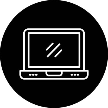 Dizüstü bilgisayar simgesi vektör çizimi