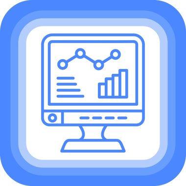 analitik grafik ikon vektör illüstrasyonu