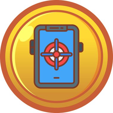 Akıllı telefon simgesinin vektör illüstrasyonu