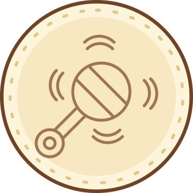 Tek bir izole müziğin vektör çizimi