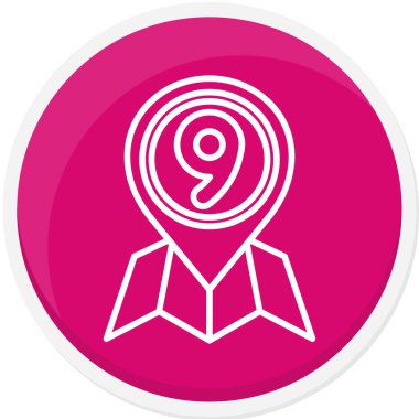 8 numaralı simge. düz dizayn biçimi 10